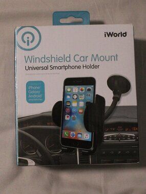 NWT iWorld Universal Smartphone Windshield Car Mount